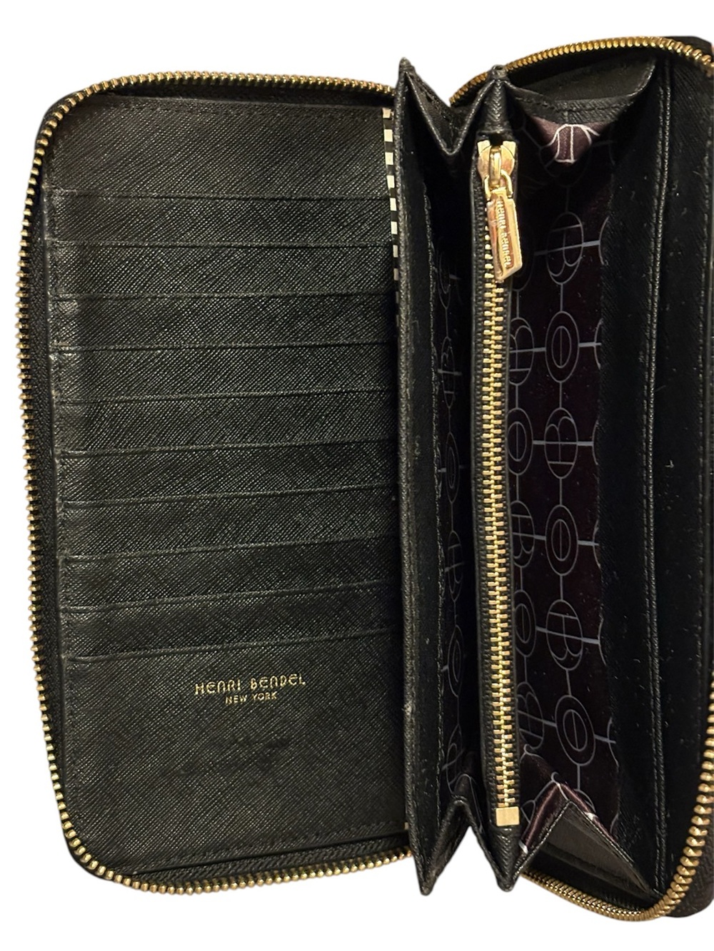 henri bendel Black Zip-Around Wallet - Picture 5 of 7